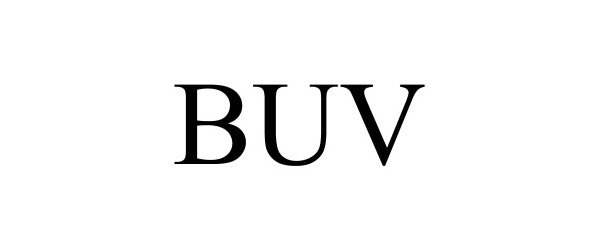 Trademark Logo BUV