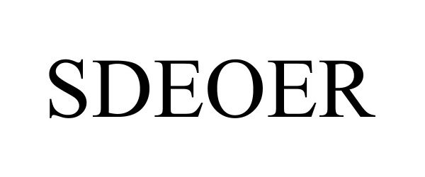 Trademark Logo SDEOER