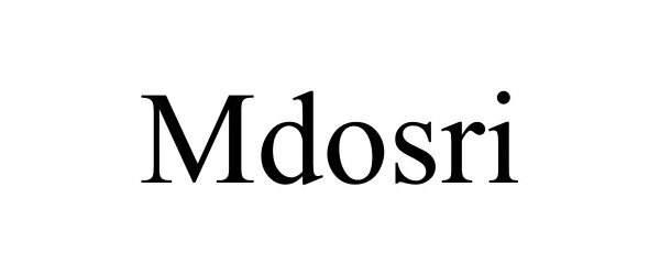 Trademark Logo MDOSRI