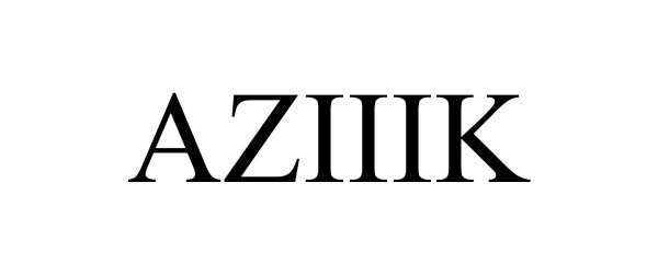 Trademark Logo AZIIIK