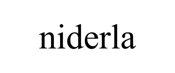 Trademark Logo NIDERLA