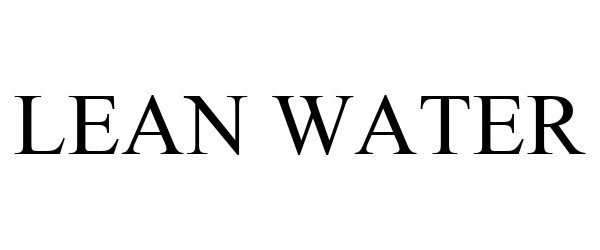 Trademark Logo LEAN WATER