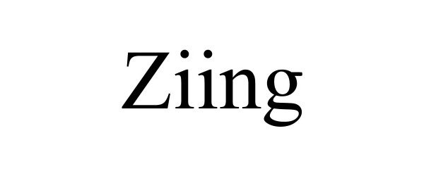 Trademark Logo ZIING
