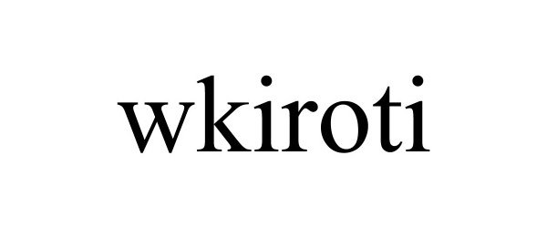 Trademark Logo WKIROTI
