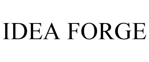 Trademark Logo IDEA FORGE