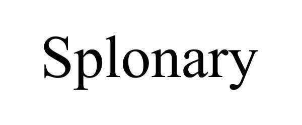 Trademark Logo SPLONARY