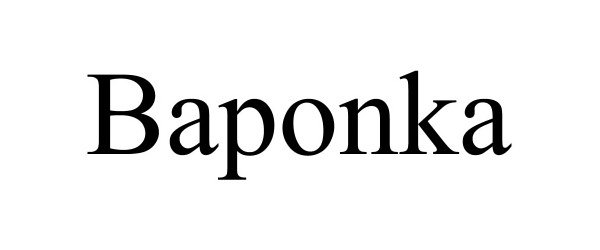 Trademark Logo BAPONKA