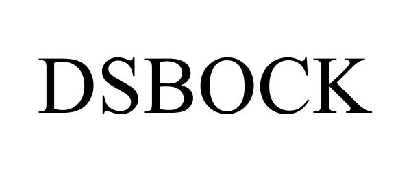 Trademark Logo DSBOCK