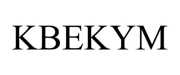 Trademark Logo KBEKYM