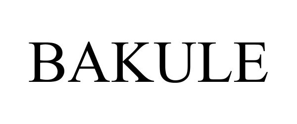 Trademark Logo BAKULE