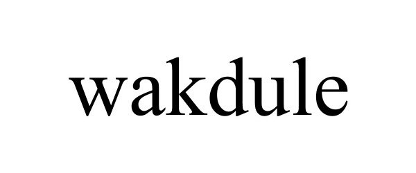 Trademark Logo WAKDULE