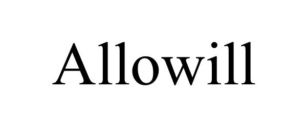 Trademark Logo ALLOWILL