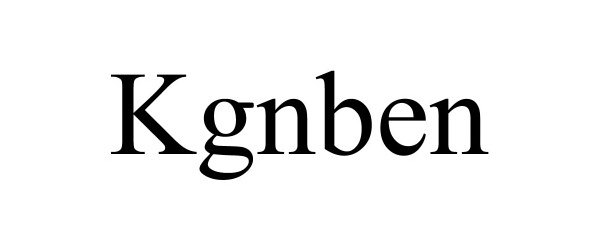 Trademark Logo KGNBEN
