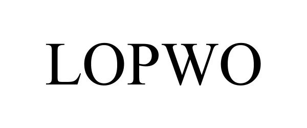 Trademark Logo LOPWO