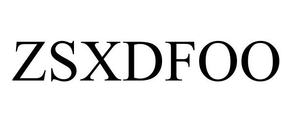 Trademark Logo ZSXDFOO