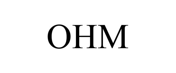 Trademark Logo OHM