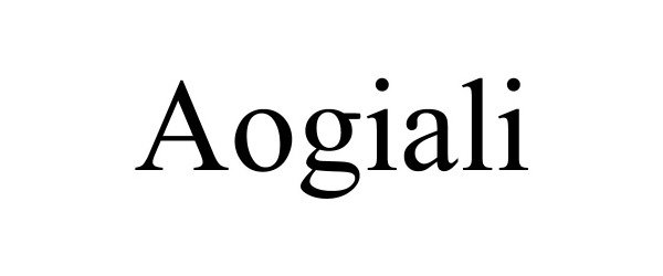 Trademark Logo AOGIALI