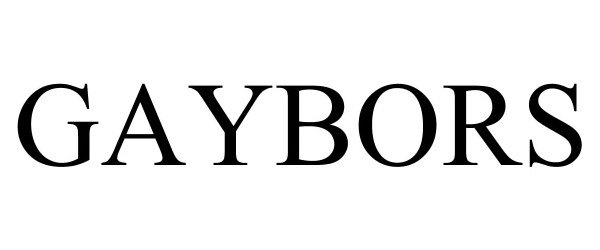 Trademark Logo GAYBORS