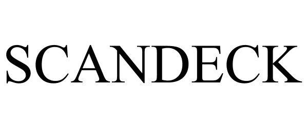 Trademark Logo SCANDECK