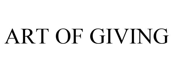 Trademark Logo ART OF GIVING