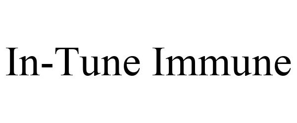 Trademark Logo IN-TUNE IMMUNE