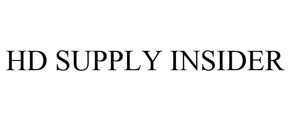  HD SUPPLY INSIDER