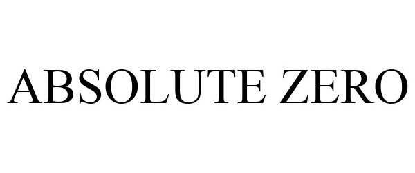 Trademark Logo ABSOLUTE ZERO