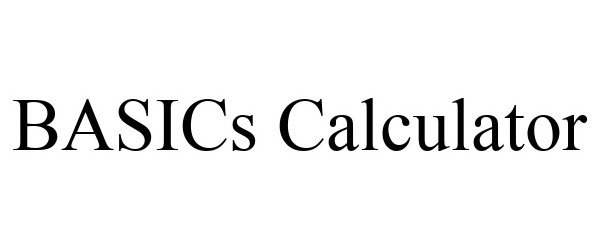 Trademark Logo BASICS CALCULATOR