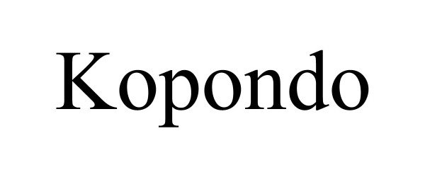 Trademark Logo KOPONDO