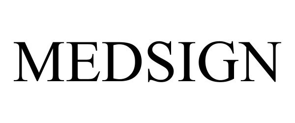 Trademark Logo MEDSIGN