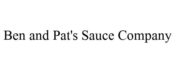  BEN AND PAT'S SAUCE COMPANY