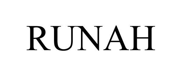 Trademark Logo RUNAH