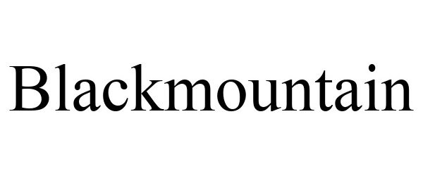 Trademark Logo BLACKMOUNTAIN