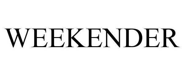 Trademark Logo WEEKENDER