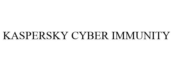 Trademark Logo KASPERSKY CYBER IMMUNITY