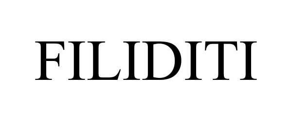 Trademark Logo FILIDITI