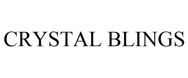 Trademark Logo CRYSTAL BLINGS