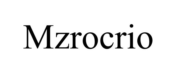 Trademark Logo MZROCRIO