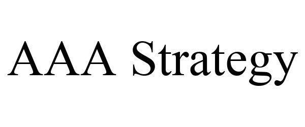 Trademark Logo AAA STRATEGY