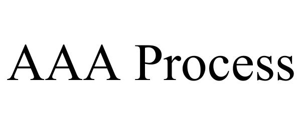 Trademark Logo AAA PROCESS