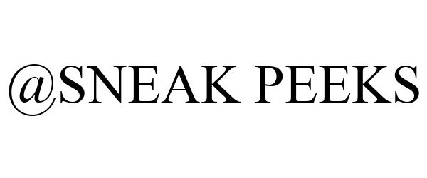 Trademark Logo @SNEAK PEEKS