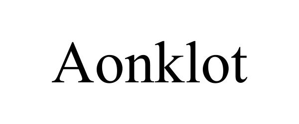 Trademark Logo AONKLOT