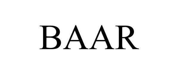 Trademark Logo BAAR