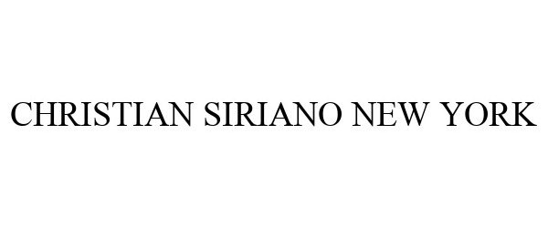  CHRISTIAN SIRIANO NEW YORK