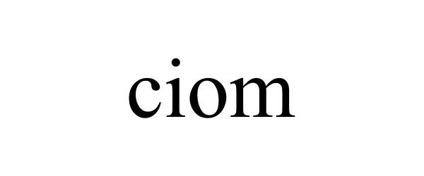 Trademark Logo CIOM