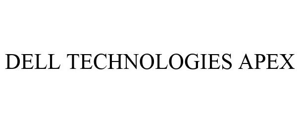 Trademark Logo DELL TECHNOLOGIES APEX