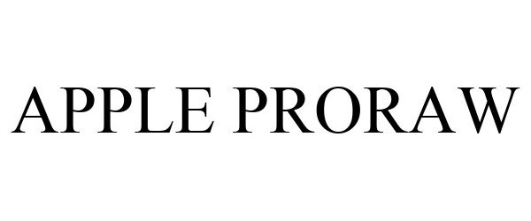 Trademark Logo APPLE PRORAW