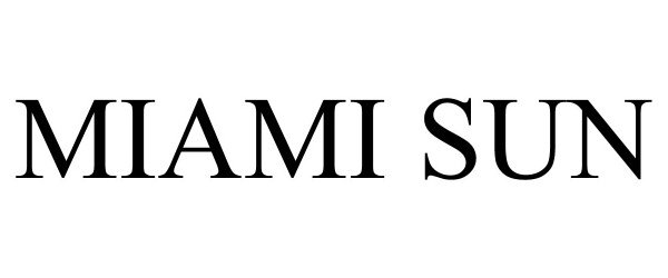 Trademark Logo MIAMI SUN