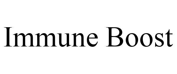 Trademark Logo IMMUNE BOOST
