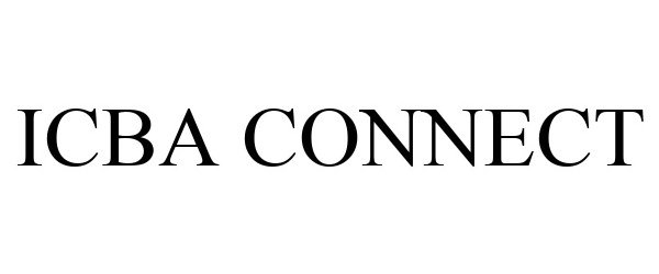 Trademark Logo ICBA CONNECT